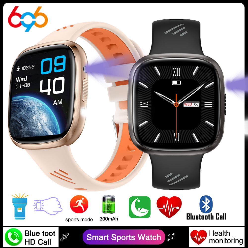 Smartwatch Purple Watches For Women - Smartwatch Masculino com Chamada BT, Lanterna