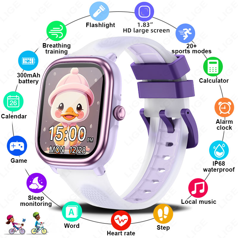 Smartwatch Watches Gift For Girls - LIGE 2026 Novo Relógio Inteligente Infantil