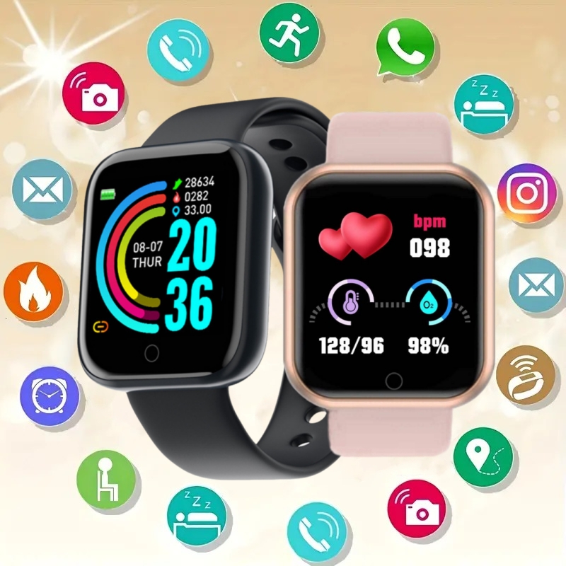 Smartwatch Square Watches For Men - Relógio inteligente para homens e mulheres