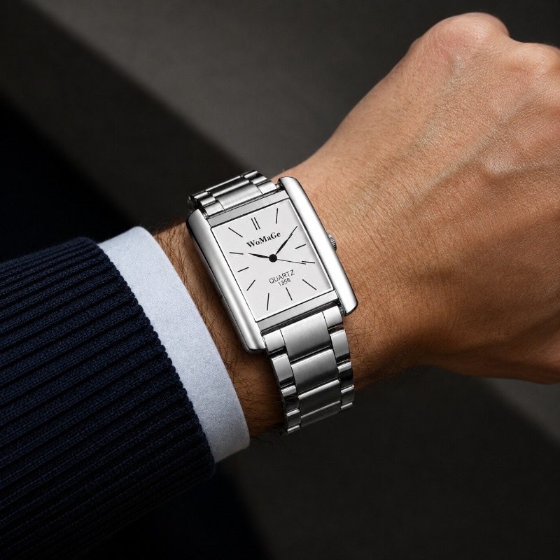 Smartwatch Square Watches For Men - Relógio de Pulso Masculino de Quartzo