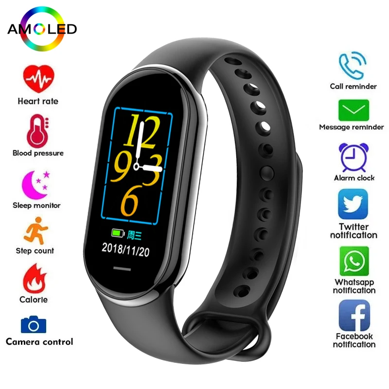 Smartwatch Square Watches For Men - Novo original pequeno m8 banda inteligente