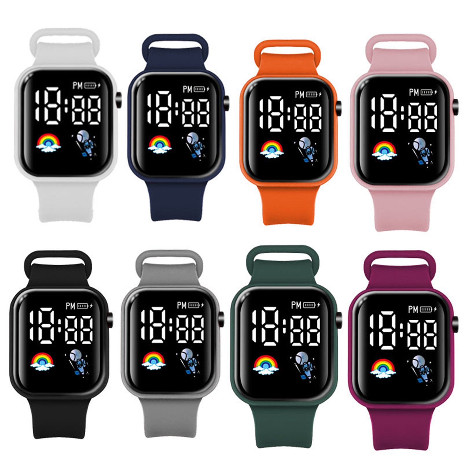 Smartwatch Digital Watches For Boys - Smartwatch eletrônico para crianças, relógios esportivos,