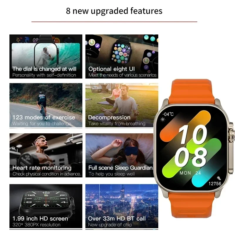 Novo Relógio T10 Ultra Smart W - Smartwatch New Watches For Women avaliação e preço
