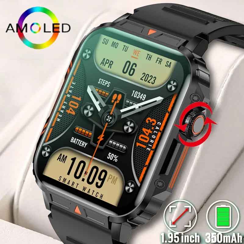 Relógio inteligente militar ao - Smartwatch Square Watches For Men avaliação e preço