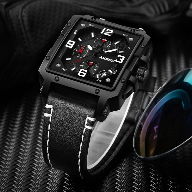 Relógio Masculino de Design Or - Smartwatch Square Watches For Men avaliação e preço
