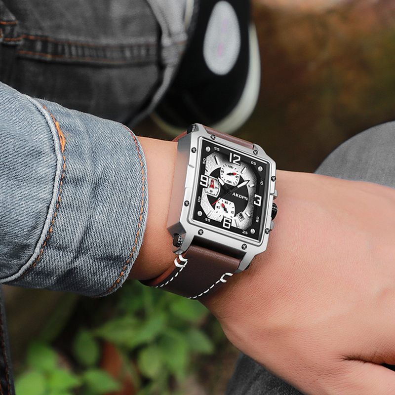 Relógio Masculino de Design Or - Smartwatch Square Watches For Men avaliação e preço