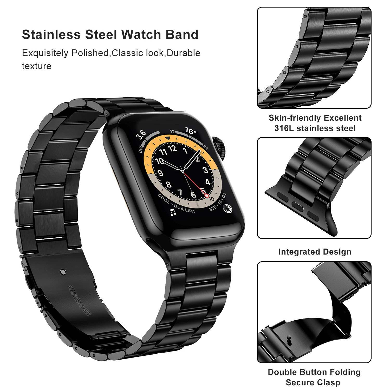 Pulseira de aço inoxidável par - Smartwatch Watches For Women avaliação e preço