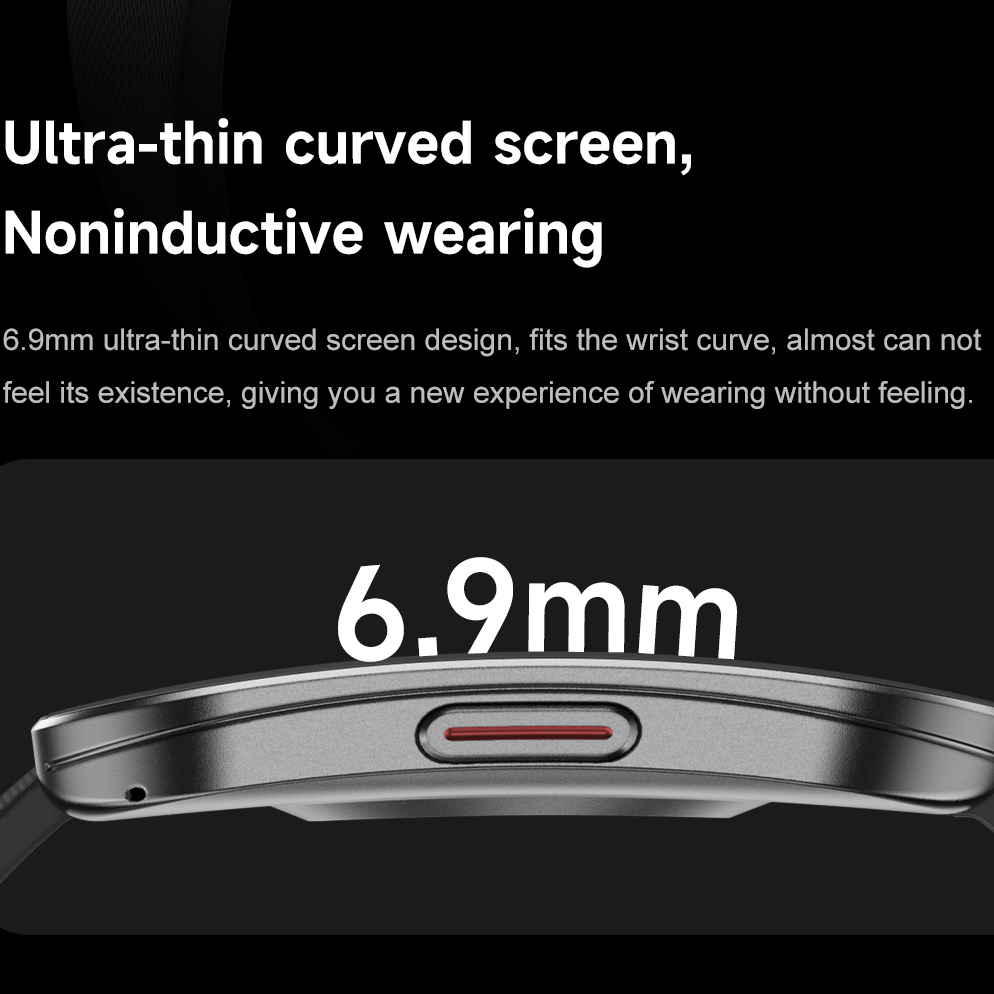 Amoled ultra-fino curvo à prov - Smartwatch Square Watches For Men avaliação e preço