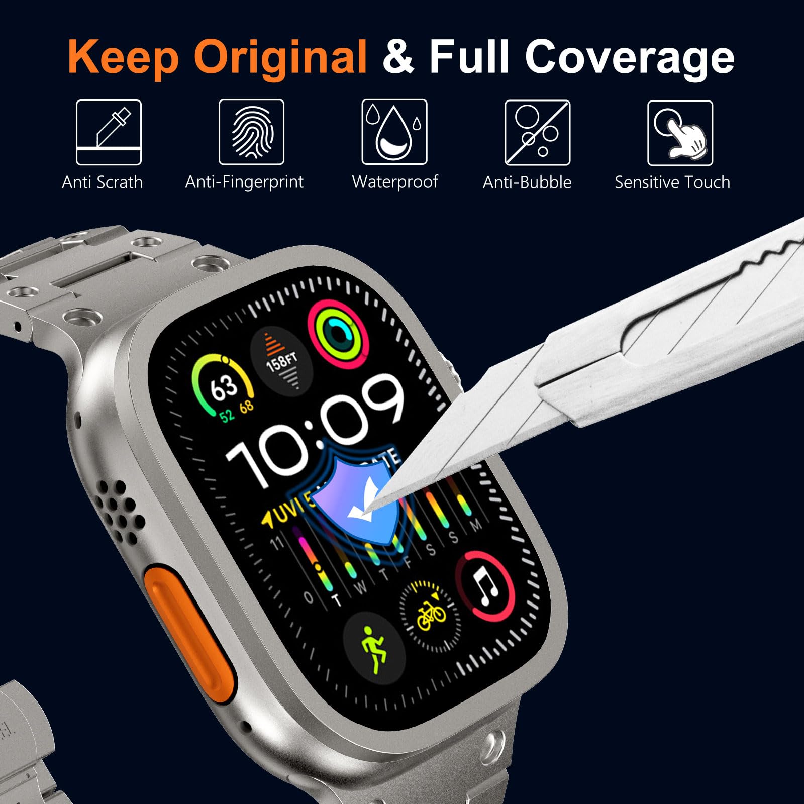 Vidro temperado para apple wat - Smartwatch Watches For Women avaliação e preço