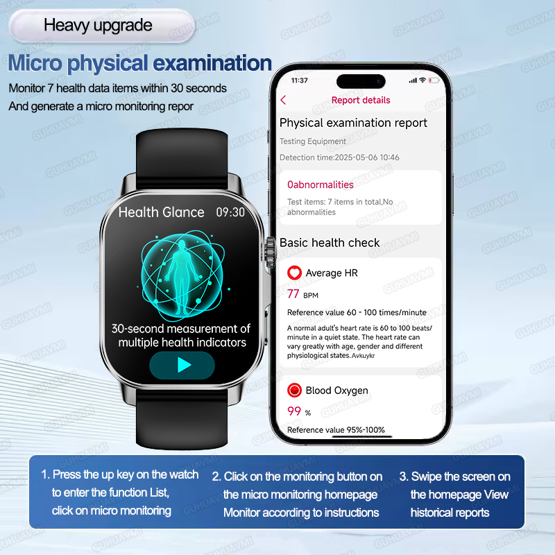 Novo Relógio Inteligente para  - Smartwatch Square Watches For Men avaliação e preço