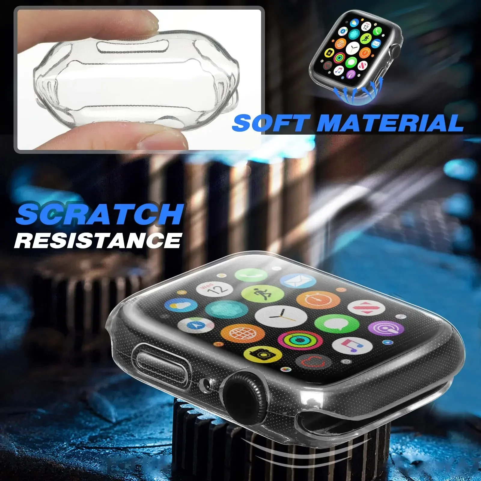 Capa para apple watch case 44m - Smartwatch Watches For Women avaliação e preço