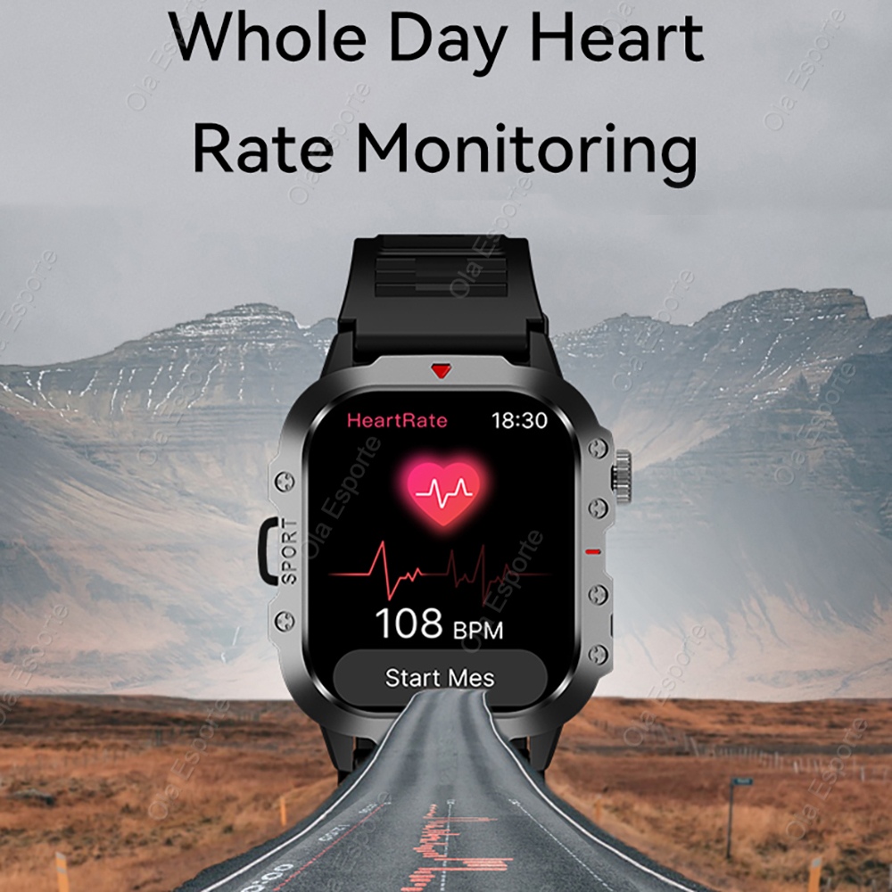 Relógio Inteligente Militar pa - Smartwatch Square Watches For Men avaliação e preço