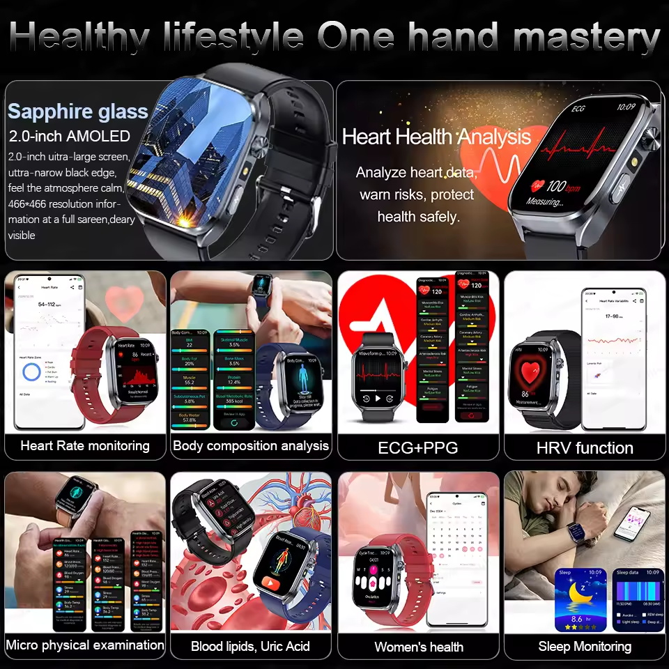 2026 Novo Relógio Inteligente  - Smartwatch Square Watches For Men avaliação e preço