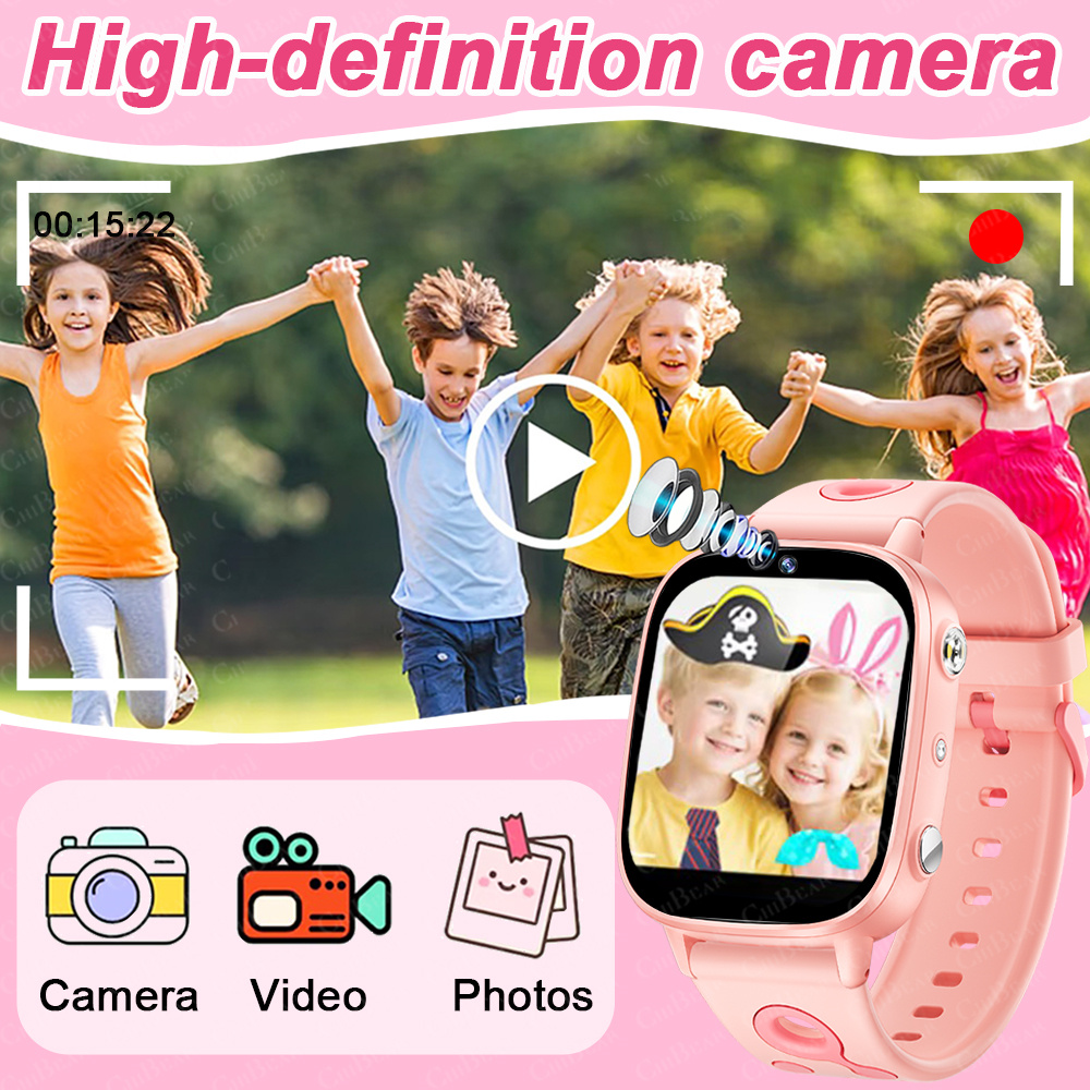 Crianças smartwatch câmera pla - Smartwatch Watches Gift For Girls avaliação e preço