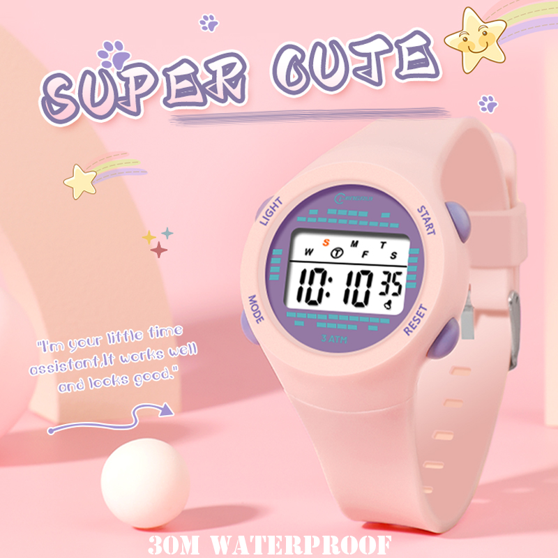 Relógio eletrônico infantil, r - Smartwatch Watches Gift For Girls avaliação e preço