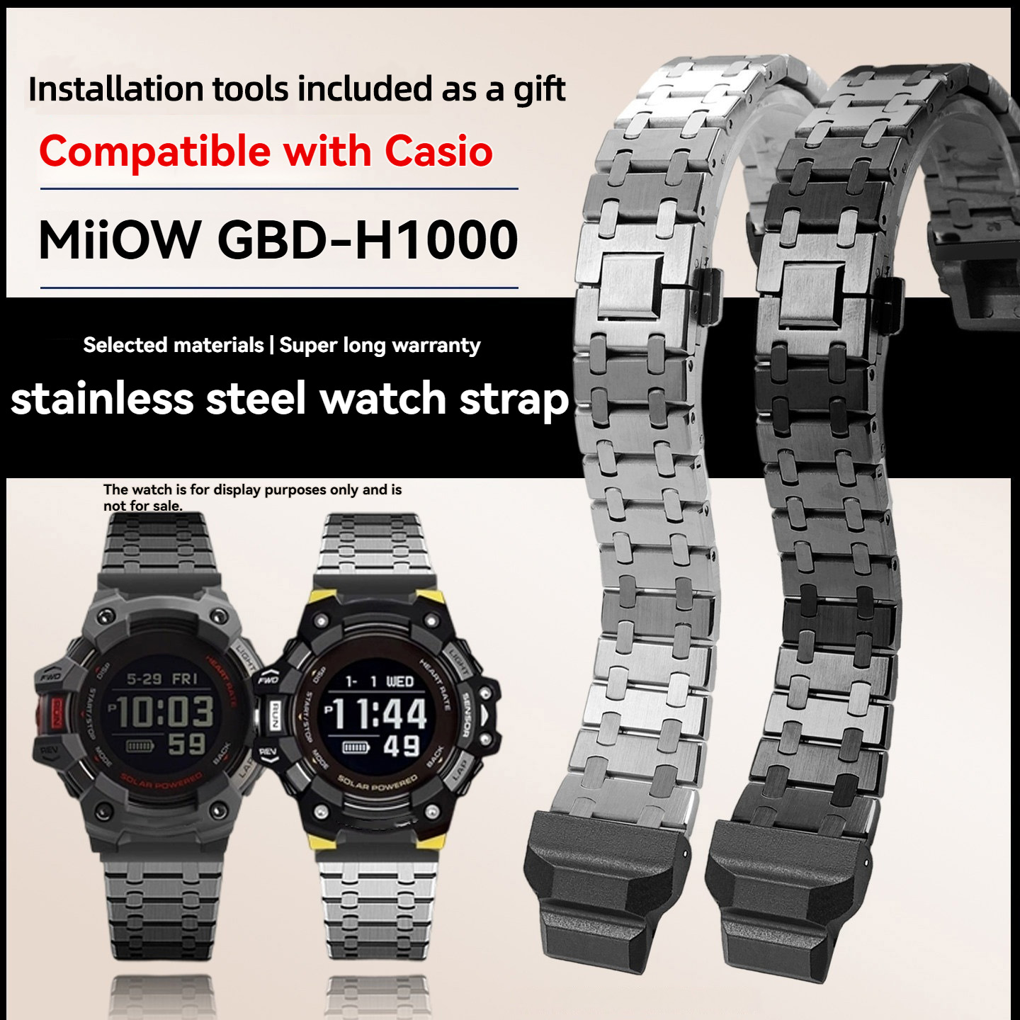 Pulseira de relógio de aço ino - Casio Watches Smartwatch avaliação e preço
