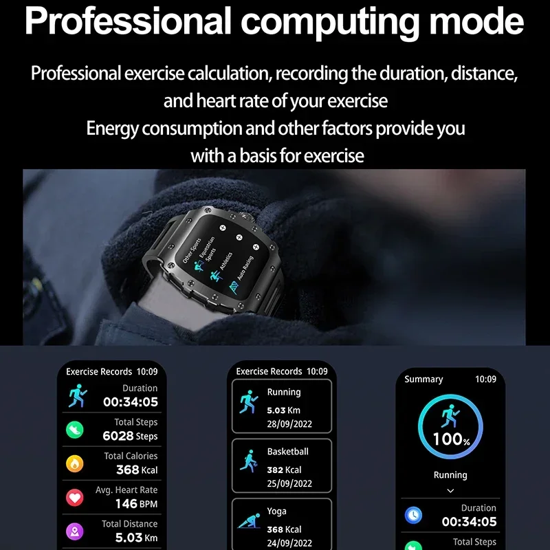 Nova tendência relógio intelig - Smartwatch Square Watches For Men avaliação e preço
