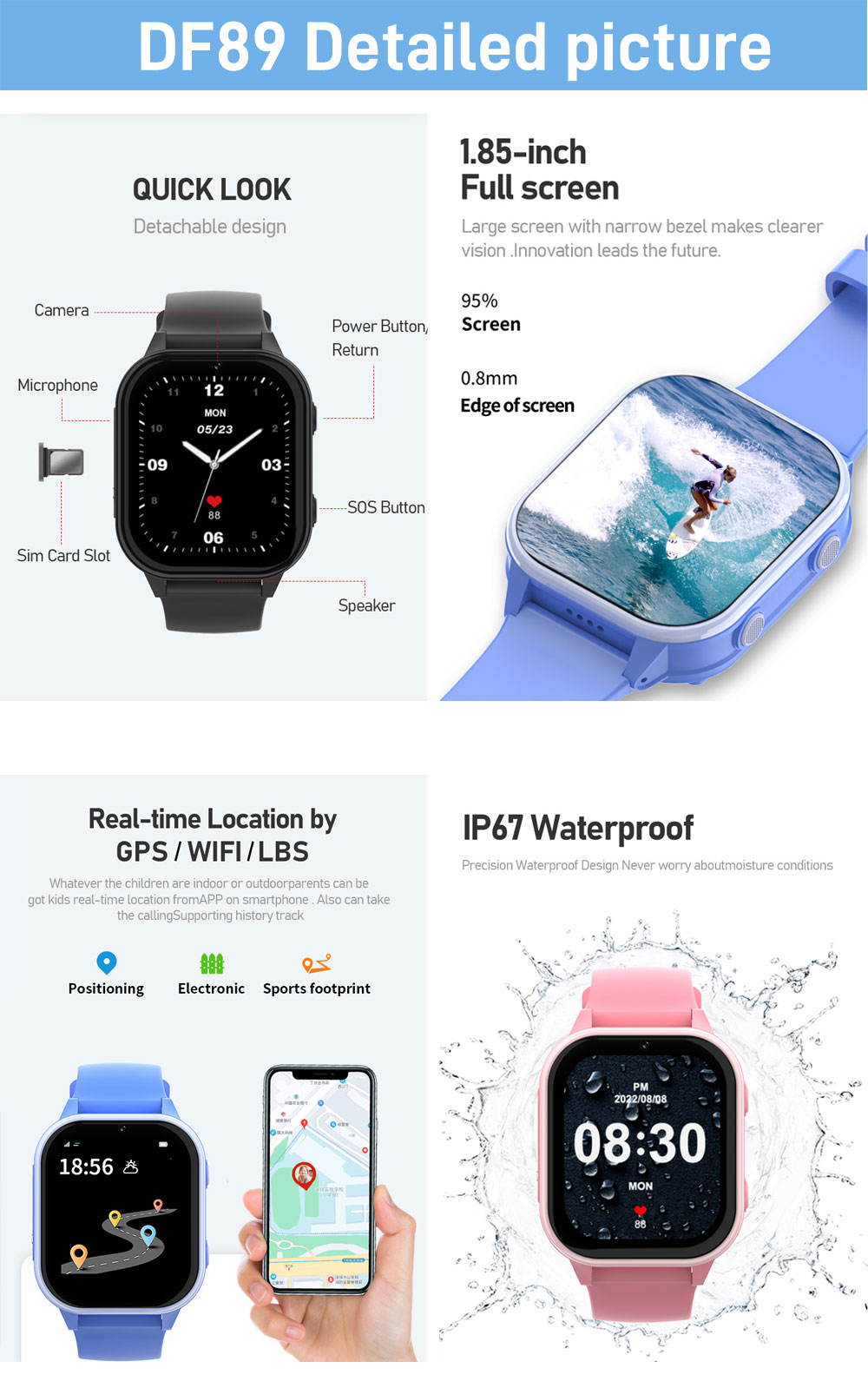 2g 4g crianças relógio intelig - Smartwatch Watches Gift For Girls avaliação e preço