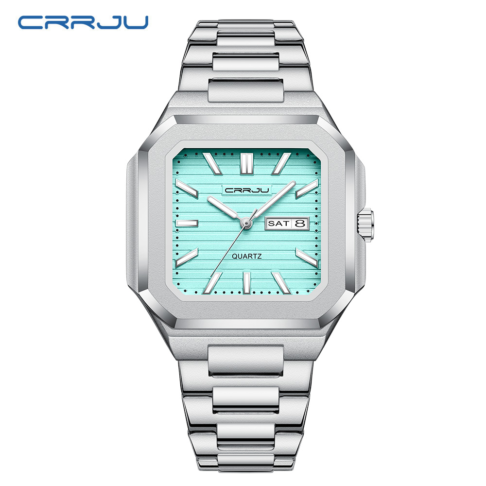 Relógio Casual Masculino CRRJU - Smartwatch Square Watches For Men avaliação e preço