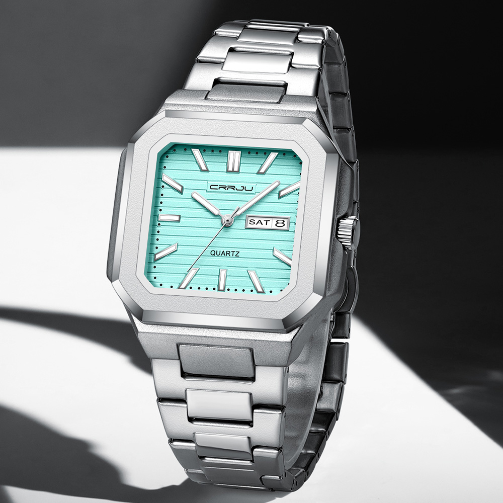 Relógio Casual Masculino CRRJU - Smartwatch Square Watches For Men avaliação e preço
