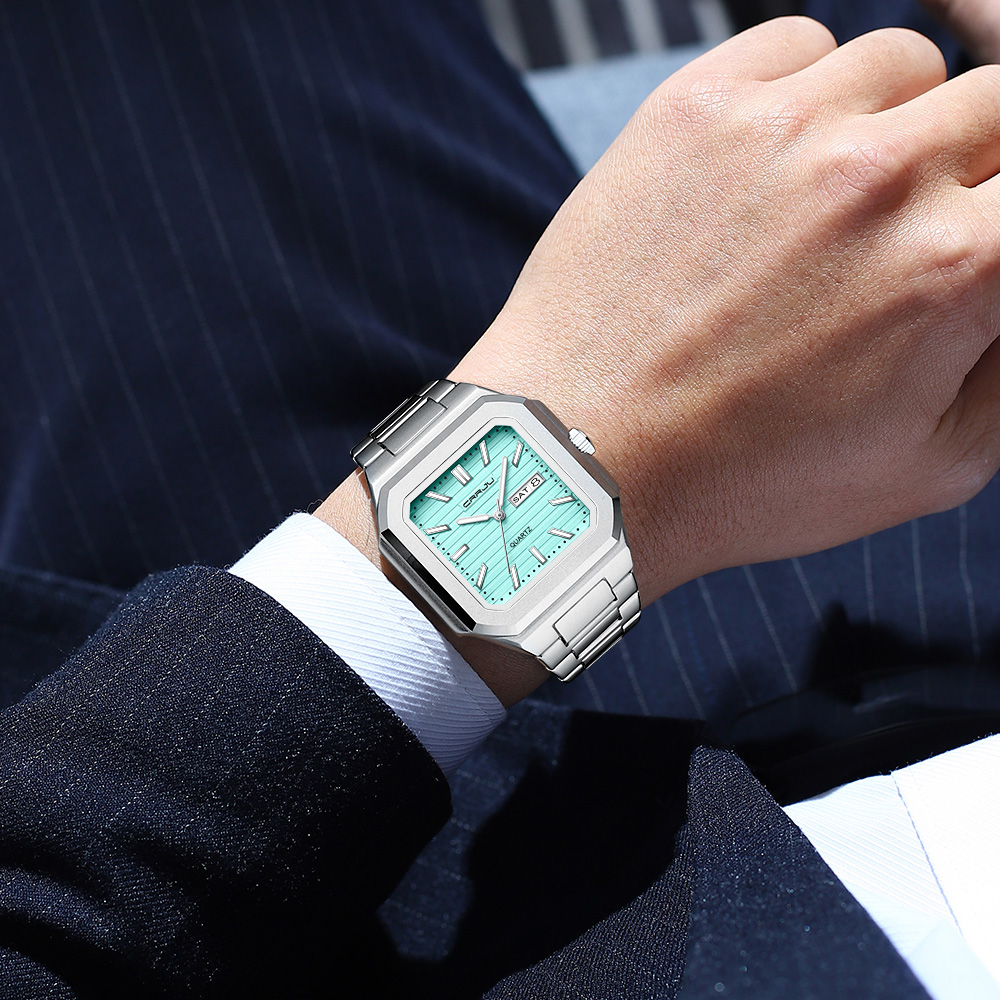 Relógio Casual Masculino CRRJU - Smartwatch Square Watches For Men avaliação e preço