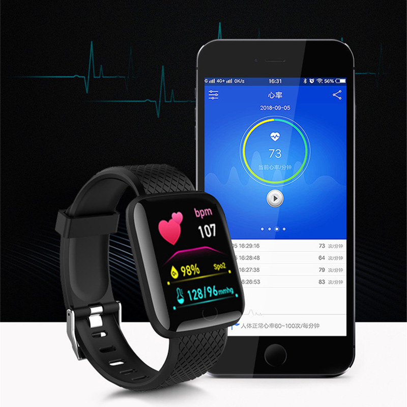 116plus relógio inteligente da - Smartwatch Square Watches For Men avaliação e preço